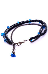 Vogue Crafts and Designs Pvt. Ltd. manufactures Multi-strand Black Bead Anklet at wholesale price.