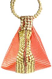 Vogue Crafts and Designs Pvt. Ltd. manufactures Orange Beadwork Potli Bag at wholesale price.