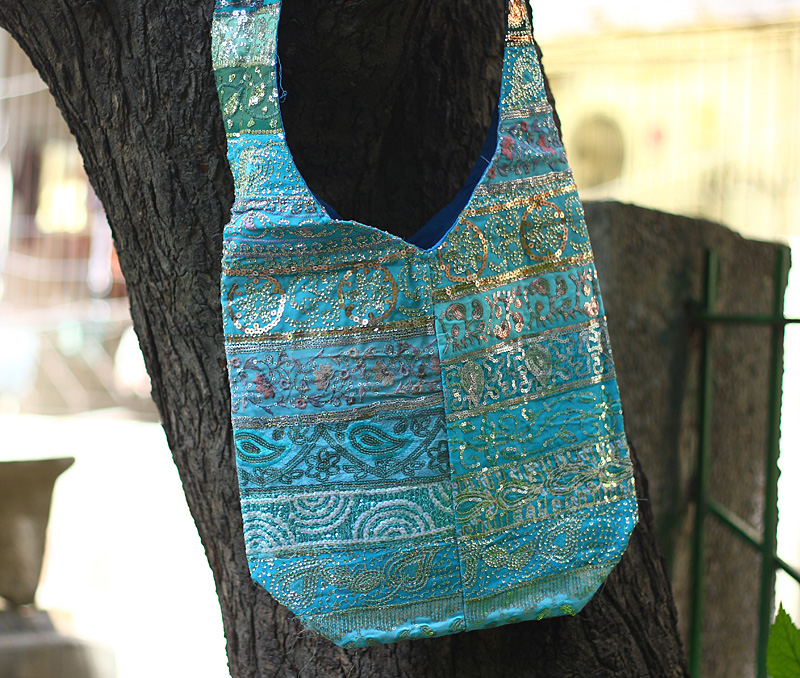 Vogue Crafts & Designs Pvt. Ltd. manufactures The Blue Bucket Bag at wholesale price.