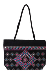 Vogue Crafts and Designs Pvt. Ltd. manufactures Mirror Work Shoulder Bag at wholesale price.