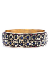 Vogue Crafts and Designs Pvt. Ltd. manufactures Dotted Blue and Gold Bangle at wholesale price.