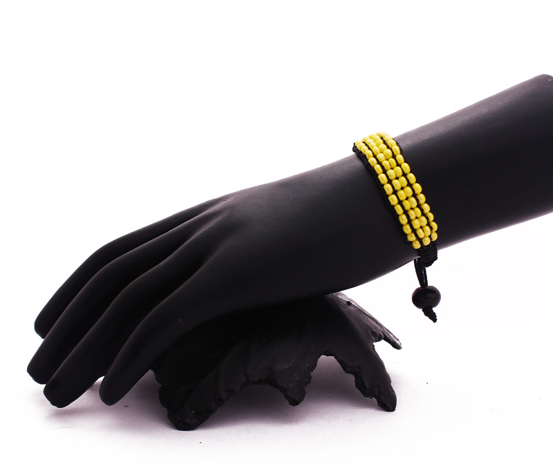 Vogue Crafts & Designs Pvt. Ltd. manufactures Yellow in Black Bracelet at wholesale price.