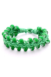 Vogue Crafts and Designs Pvt. Ltd. manufactures Woven Green Bracelet at wholesale price.