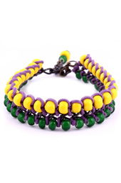 Vogue Crafts and Designs Pvt. Ltd. manufactures Rows of Yellow and Green Bracelet at wholesale price.