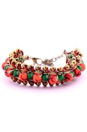 Vogue Crafts and Designs Pvt. Ltd. manufactures Neon Orange and Green Bracelet at wholesale price.