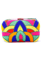 Vogue Crafts and Designs Pvt. Ltd. manufactures Beads and Colors Clutch at wholesale price.