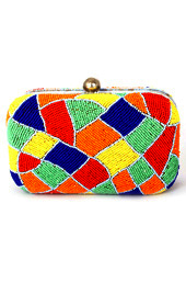 Vogue Crafts and Designs Pvt. Ltd. manufactures Happy Colors Box Clutch at wholesale price.
