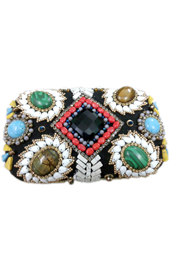 Vogue Crafts and Designs Pvt. Ltd. manufactures The Colored-Stones Clutch at wholesale price.