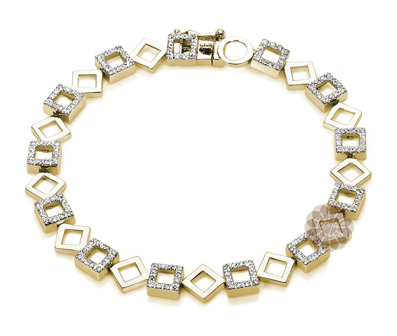 Vogue Crafts & Designs Pvt. Ltd. manufactures Geometric Diamond and Gold Bracelet at wholesale price.