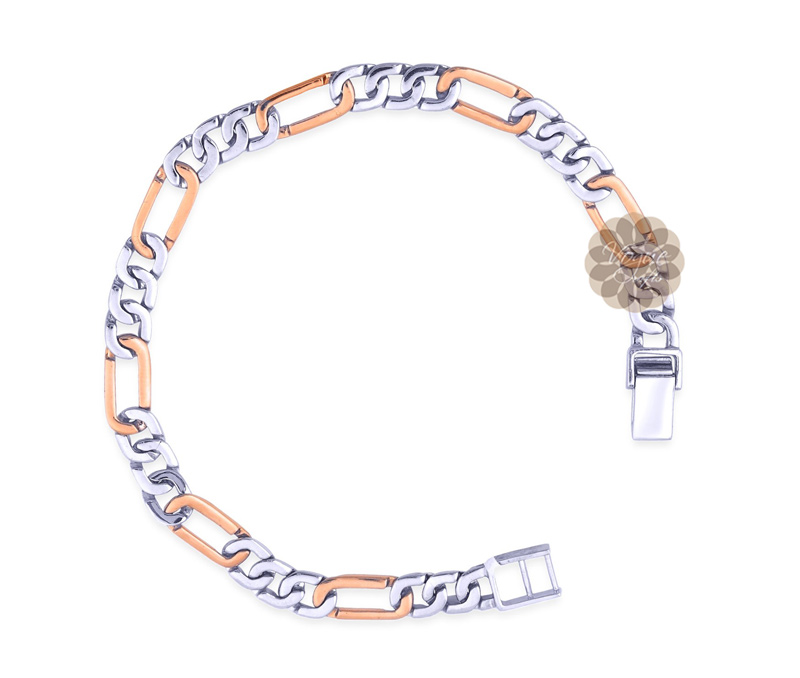 Vogue Crafts & Designs Pvt. Ltd. manufactures Two Tone Gold Chain Bracelet at wholesale price.