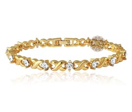 Vogue Crafts and Designs Pvt. Ltd. manufactures Infinity Diamond and Gold Bracelet at wholesale price.