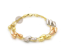 Vogue Crafts and Designs Pvt. Ltd. manufactures Layered Gold Bracelet at wholesale price.