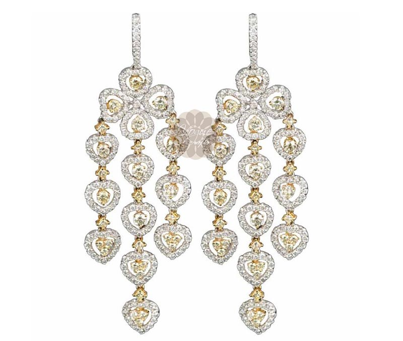 Vogue Crafts & Designs Pvt. Ltd. manufactures Diamond Chandelier Earrings at wholesale price.