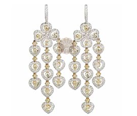 Vogue Crafts and Designs Pvt. Ltd. manufactures Diamond Chandelier Earrings at wholesale price.