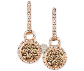 Vogue Crafts and Designs Pvt. Ltd. manufactures Rose Gold Drop Earrings at wholesale price.