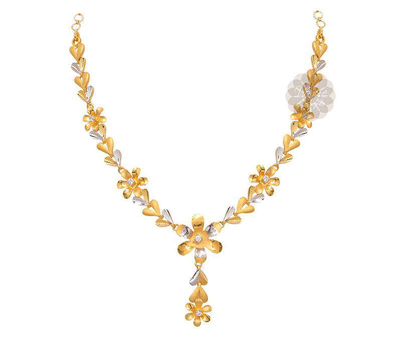 Vogue Crafts & Designs Pvt. Ltd. manufactures Two Tone Gold Necklace at wholesale price.