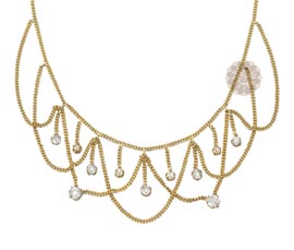 Vogue Crafts and Designs Pvt. Ltd. manufactures Designer Gold Necklace at wholesale price.
