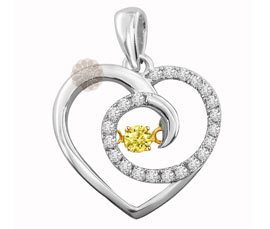Vogue Crafts and Designs Pvt. Ltd. manufactures Designer Gold Heart Pendant at wholesale price.