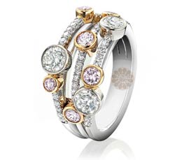 Vogue Crafts and Designs Pvt. Ltd. manufactures Layered Diamond and Gold Ring at wholesale price.