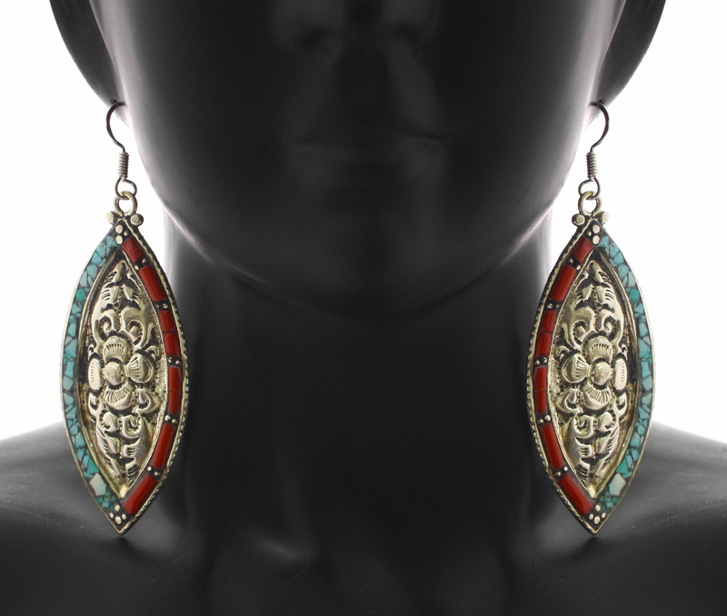 Vogue Crafts & Designs Pvt. Ltd. manufactures Tibetan Fish Earrings at wholesale price.