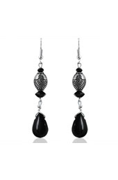 Vogue Crafts and Designs Pvt. Ltd. manufactures Black Tear Drop Earrings at wholesale price.