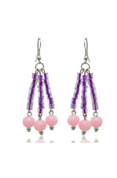 Vogue Crafts and Designs Pvt. Ltd. manufactures Purple and Pink Earrings at wholesale price.
