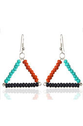 Vogue Crafts and Designs Pvt. Ltd. manufactures Color Blocked Triangle Earrings at wholesale price.