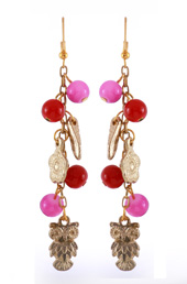 Vogue Crafts and Designs Pvt. Ltd. manufactures Pink and Maroon Earrings at wholesale price.