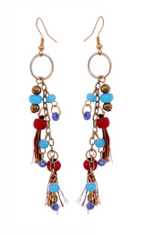 Vogue Crafts and Designs Pvt. Ltd. manufactures Circle and Tassels Earrings  at wholesale price.