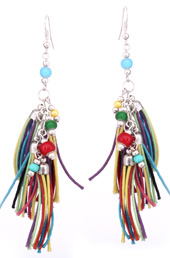 Vogue Crafts and Designs Pvt. Ltd. manufactures Threaded Tassels Earrings at wholesale price.