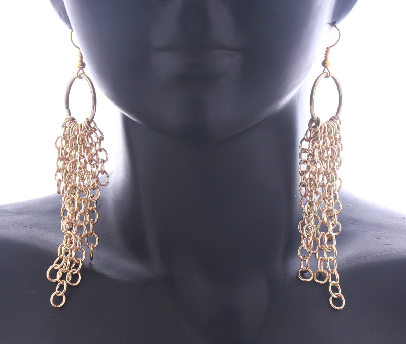 Vogue Crafts & Designs Pvt. Ltd. manufactures Chains in a Ring Earrings (Gold) at wholesale price.