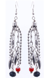 Vogue Crafts and Designs Pvt. Ltd. manufactures Silver Drops and Beads Earrings at wholesale price.