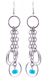 Vogue Crafts and Designs Pvt. Ltd. manufactures Circled Silver Earrings at wholesale price.