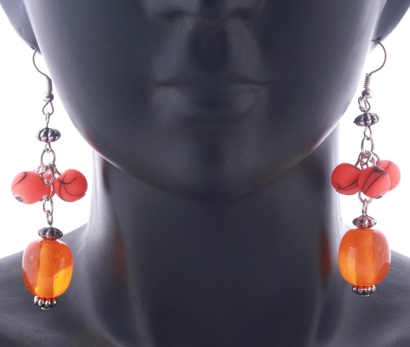 Vogue Crafts & Designs Pvt. Ltd. manufactures Tangerine Bliss Earrings at wholesale price.