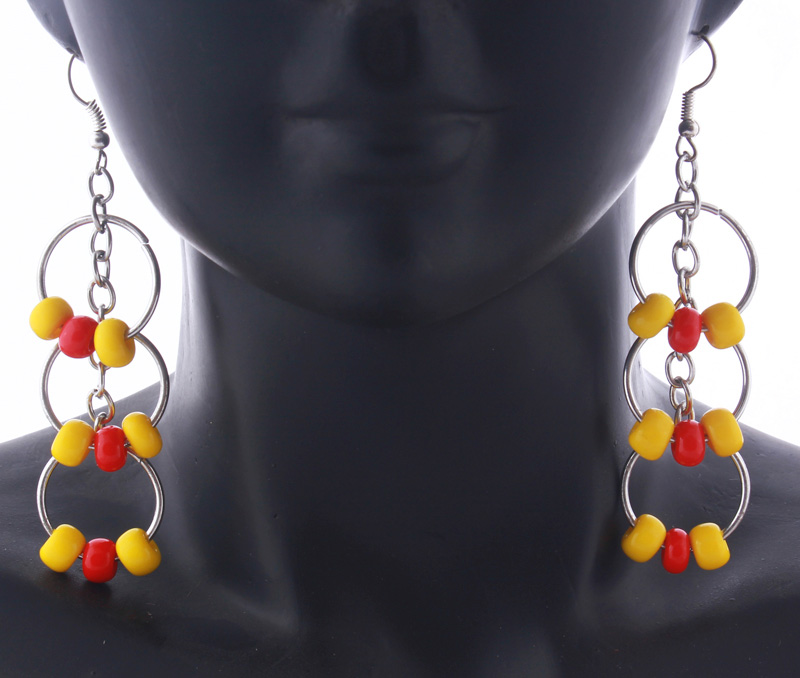 Vogue Crafts & Designs Pvt. Ltd. manufactures Caught between Yellow Earrings at wholesale price.