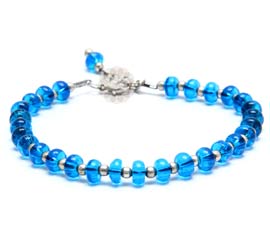Vogue Crafts and Designs Pvt. Ltd. manufactures Vintage Blue Bead Anklet at wholesale price.