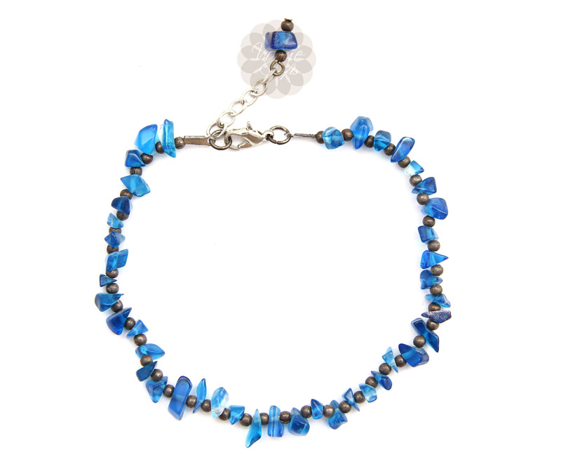 Vogue Crafts & Designs Pvt. Ltd. manufactures Blue Bead Anklet at wholesale price.
