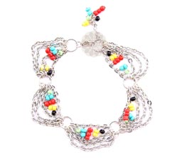 Vogue Crafts and Designs Pvt. Ltd. manufactures Multi-strand Beaded Anklet at wholesale price.