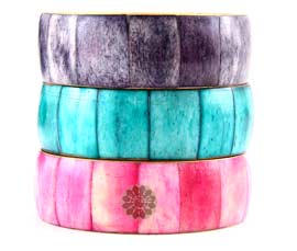Vogue Crafts and Designs Pvt. Ltd. manufactures Multicolor Thick Bangle Stack at wholesale price.
