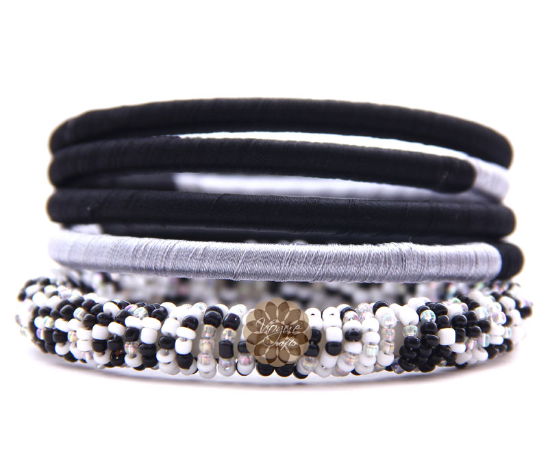Vogue Crafts & Designs Pvt. Ltd. manufactures Thread and Bead Bangle Stack at wholesale price.