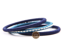 Vogue Crafts and Designs Pvt. Ltd. manufactures Blue Thread Bangle Stack at wholesale price.