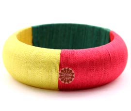 Vogue Crafts and Designs Pvt. Ltd. manufactures Multicolor Thread Thick Bangle at wholesale price.