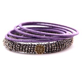Vogue Crafts and Designs Pvt. Ltd. manufactures Purple Thread Bangle Stack at wholesale price.
