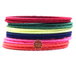 Vogue Crafts and Designs Pvt. Ltd. manufactures Multicolor Thread Bangle Stack at wholesale price.