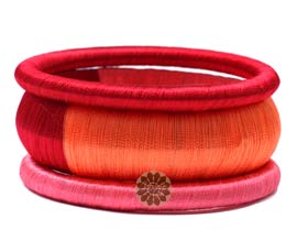 Vogue Crafts and Designs Pvt. Ltd. manufactures Multicolor Silk Bangle Stack at wholesale price.