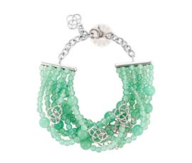Vogue Crafts and Designs Pvt. Ltd. manufactures Green Love Charms Bracelet at wholesale price.