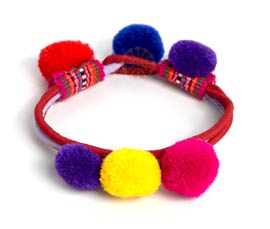 Vogue Crafts and Designs Pvt. Ltd. manufactures Multicolor Pom Pom Funk Bracelet at wholesale price.