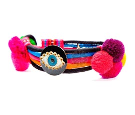 Vogue Crafts and Designs Pvt. Ltd. manufactures Multicolor One Eye Bracelet at wholesale price.