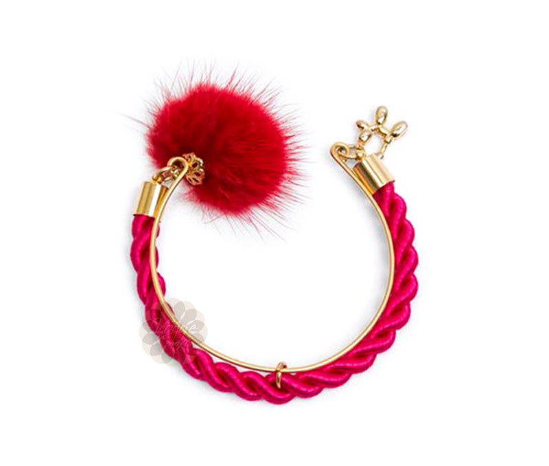 Vogue Crafts & Designs Pvt. Ltd. manufactures One Pom Pom Pink Bracelet at wholesale price.