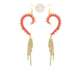 Vogue Crafts and Designs Pvt. Ltd. manufactures Golden Ball Heart Earrings at wholesale price.